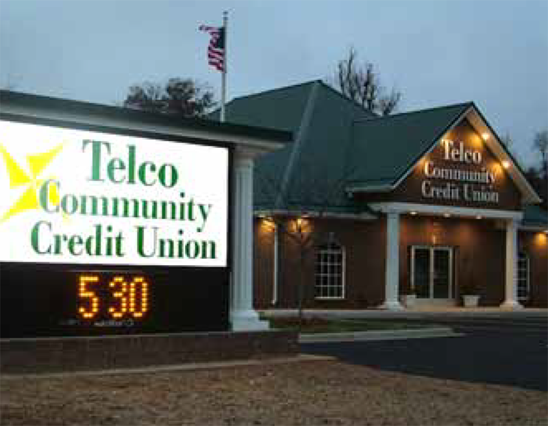 Telco&nbsp;Community Credit Union signage